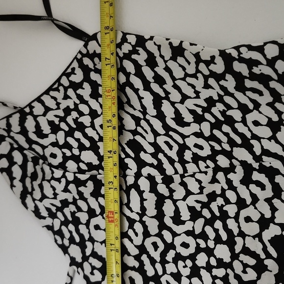 Forever 21 Dress Womens Size L Cheetah Print Sundress Cocktail Black Silver - Picture 9 of 13